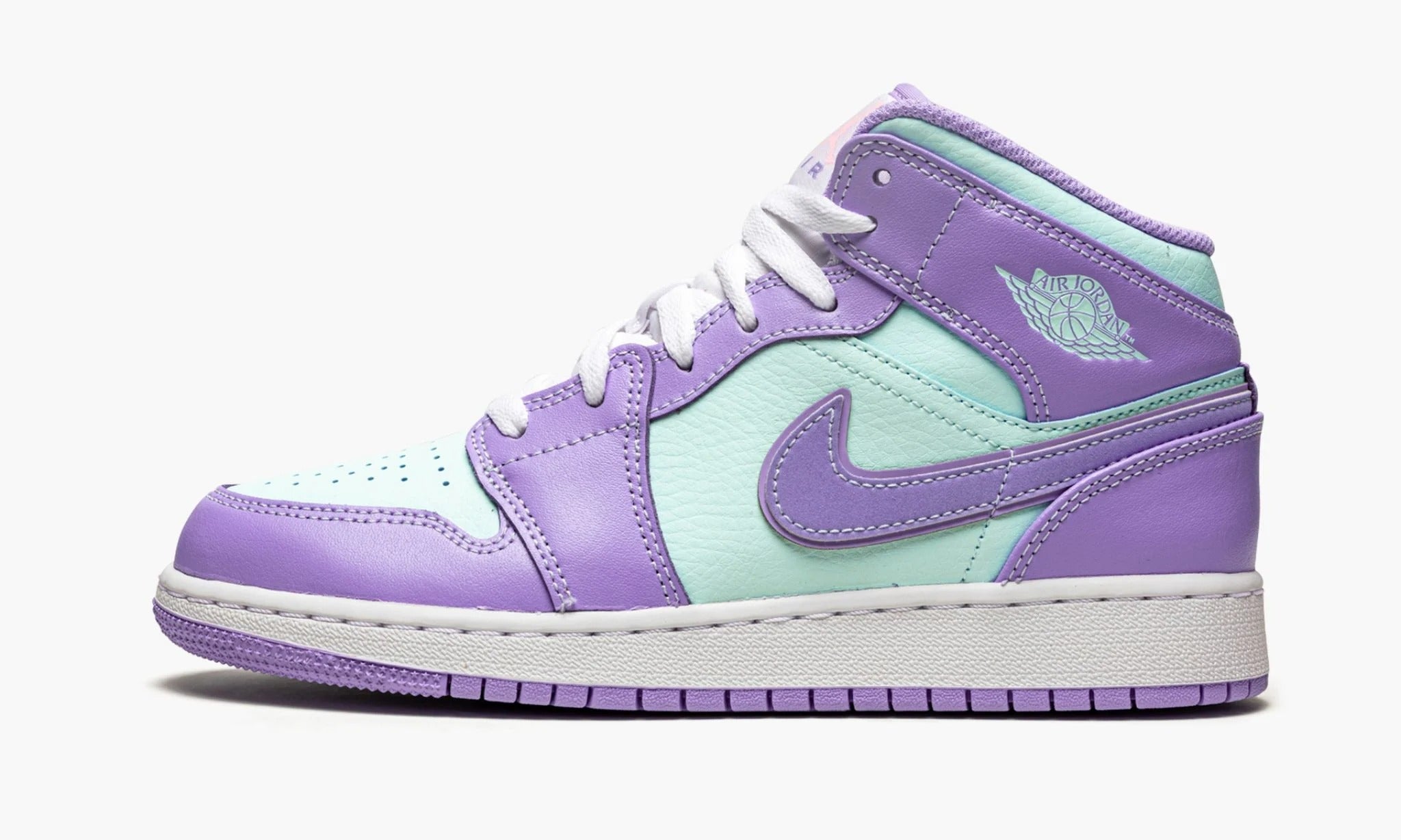 Jordan 1 Mid GS “Purple Aqua”