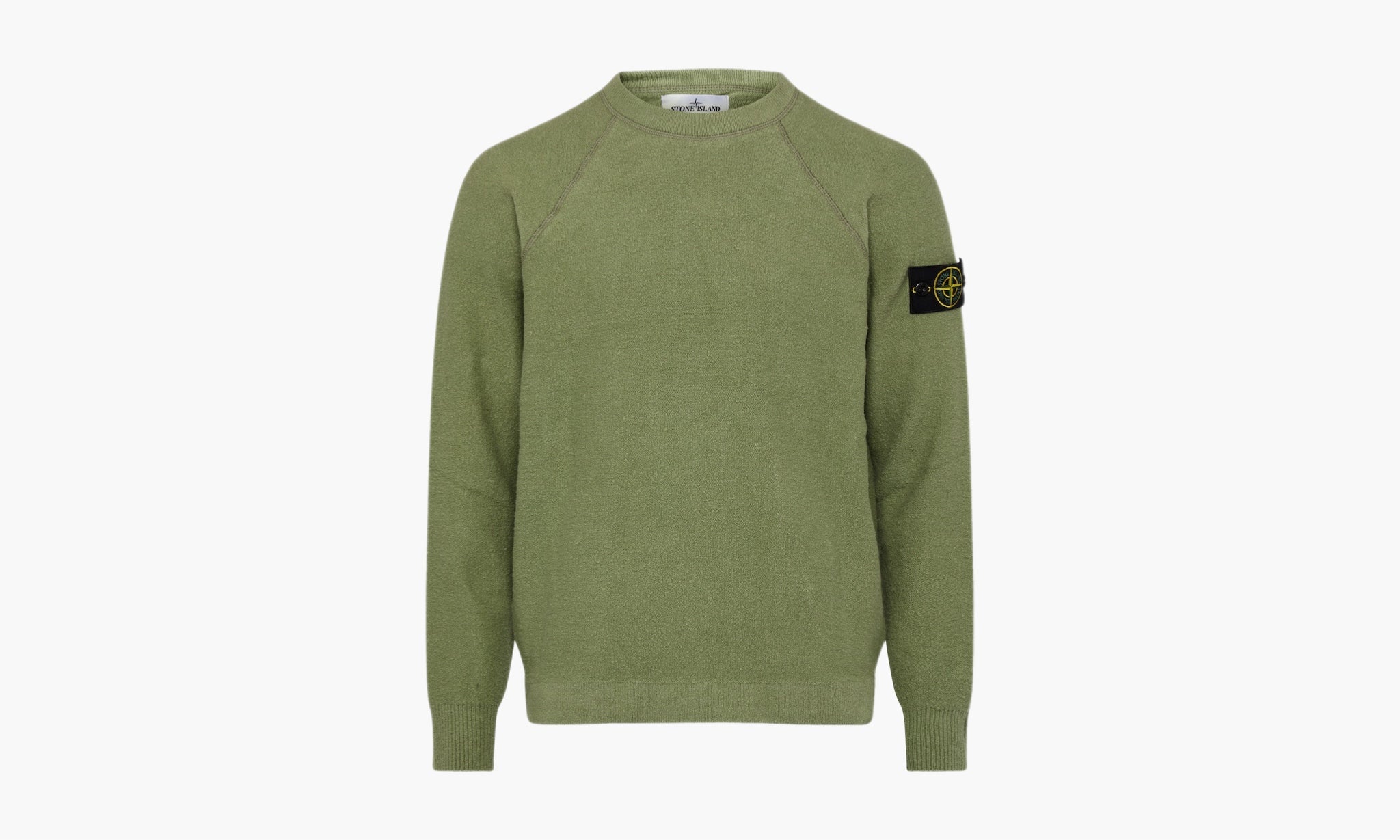 Stone Island Brushed Cotton Fleece Crewneck “Sage”