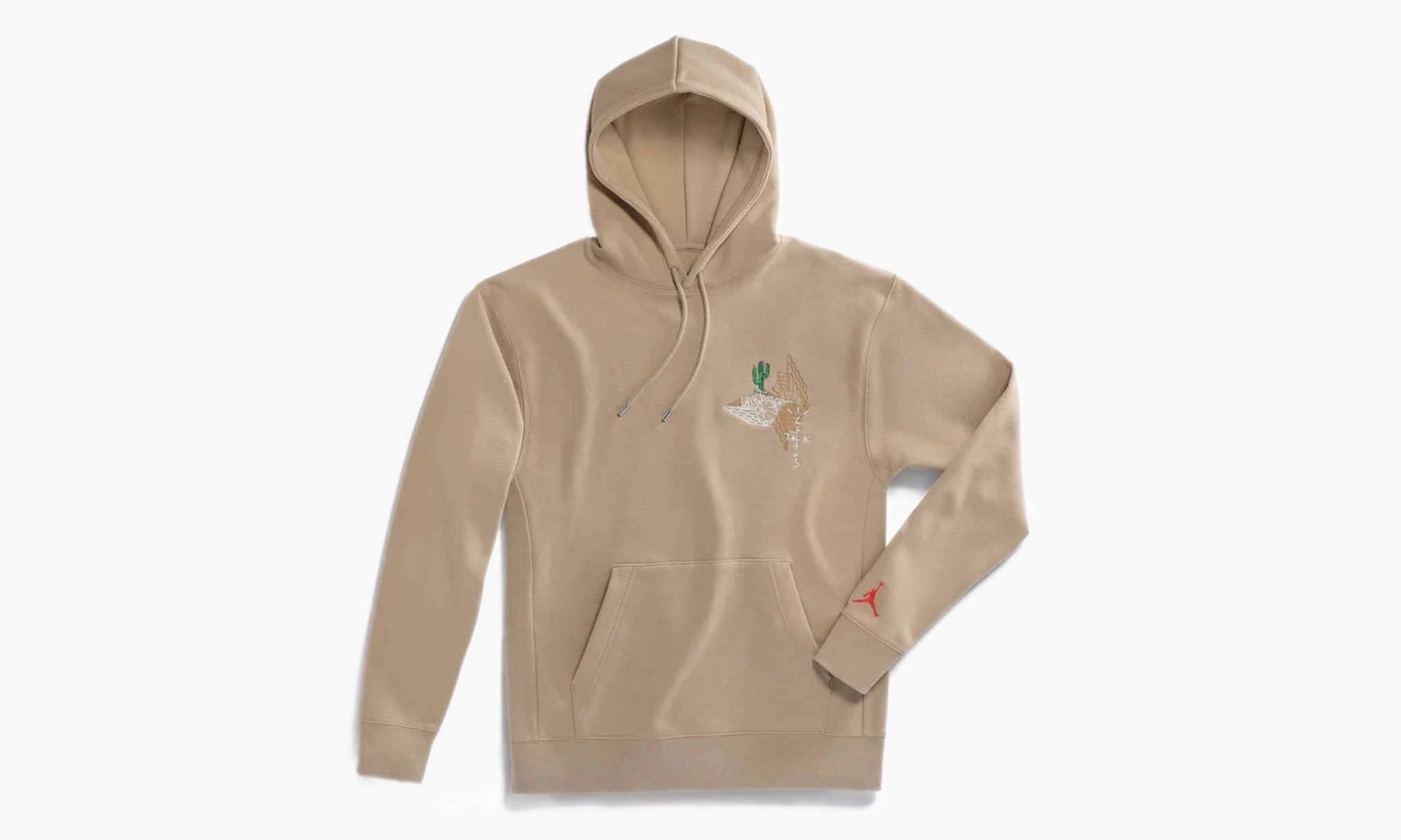 Travis Scott Cactus Jack x Jordan Pullover Hoodie “Khaki / University Red”