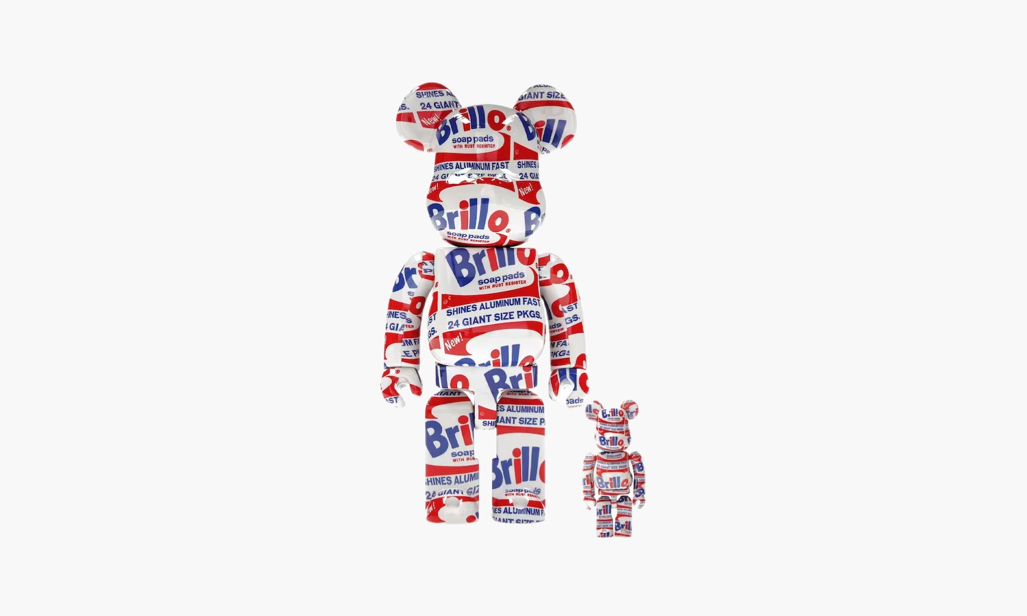 Bearbrick ANDY WARHOL “Brillo” 100% & 400% Set