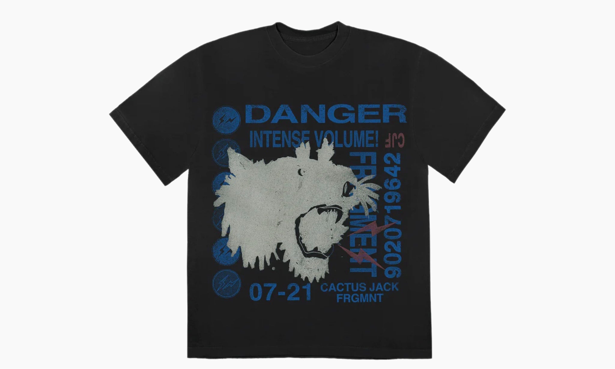 Travis Scott Cactus Jack For Fragment Danger Tee “Washed Black”