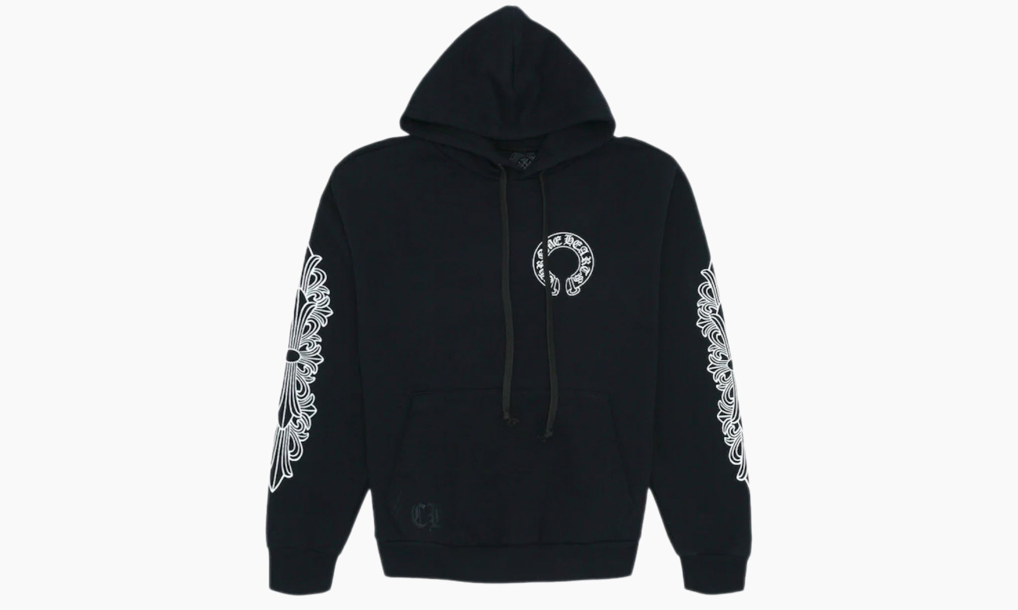 Chrome Hearts Horse Shoe Floral Hoodie “Black”