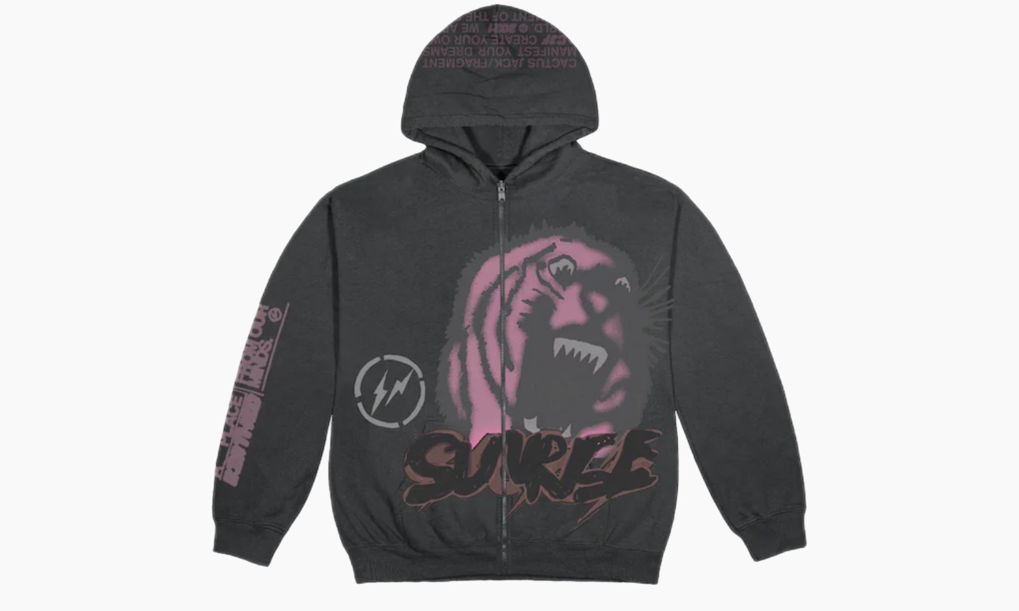 Travis Scott Cactus Jack For Fragment Sunrise Zip Up Hoodie “Black”