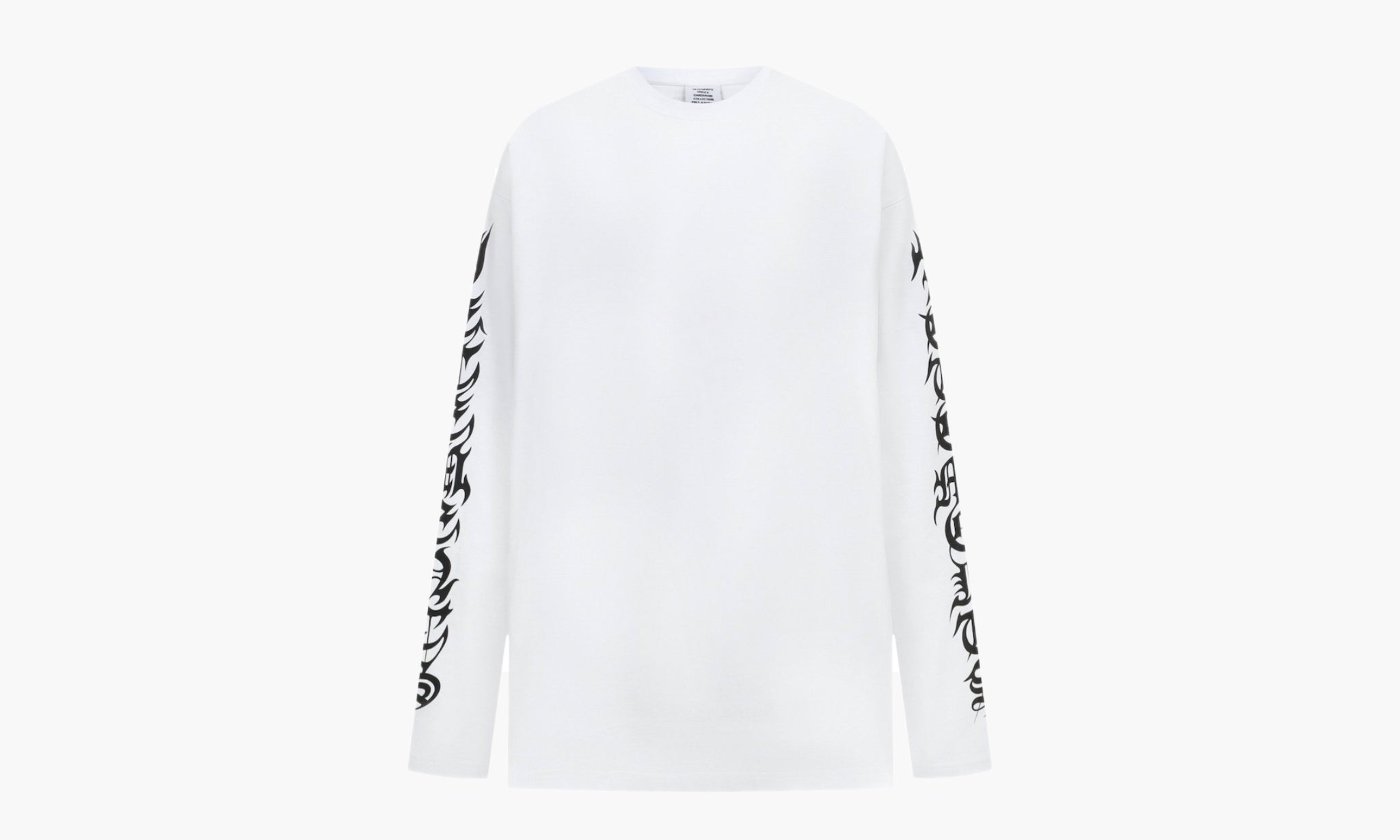 Vetements Long Sleeve Gothic Logo T-Shirt “White”