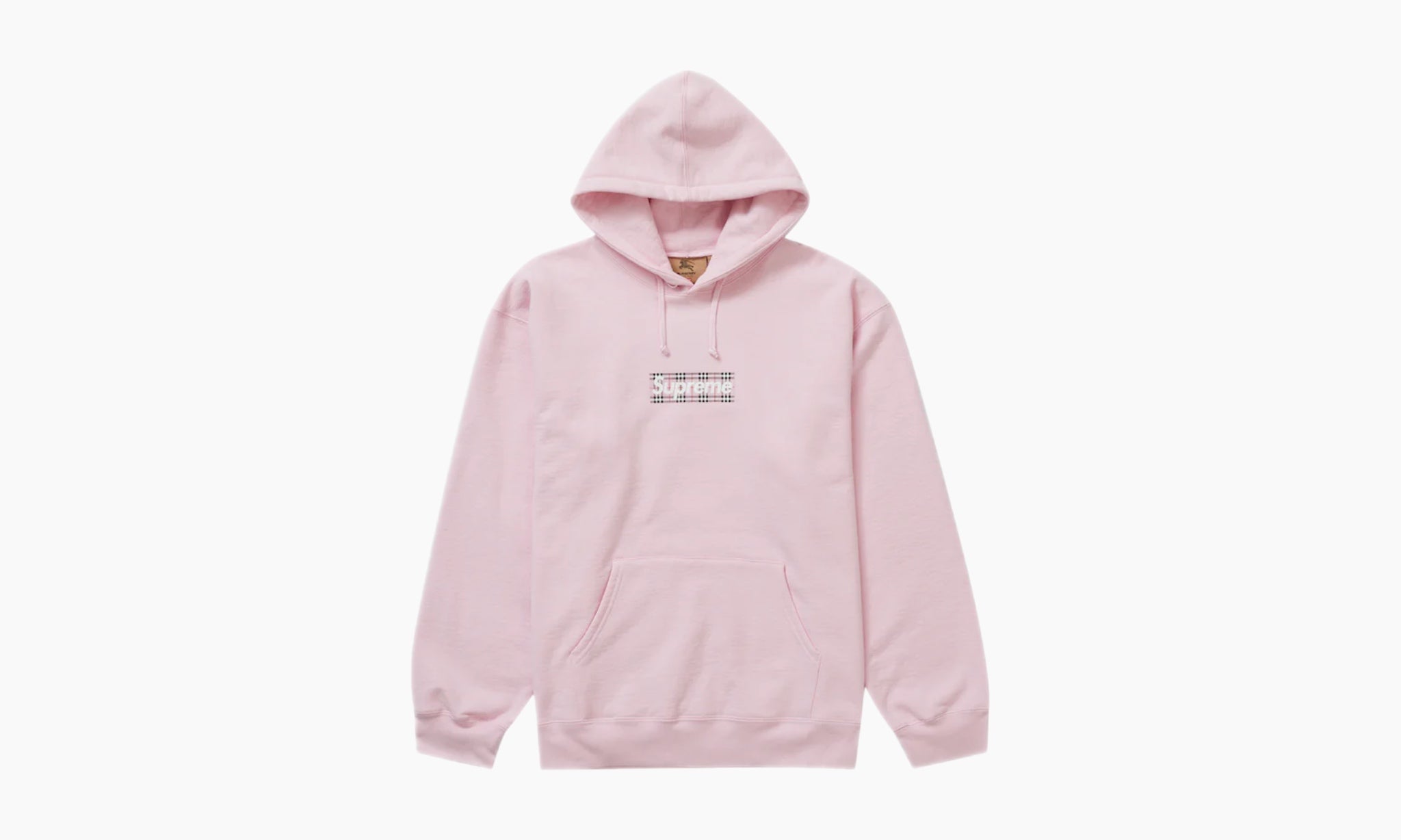 Supreme Burberry Box Logo Hooded Sweatshirt “Light Pink”