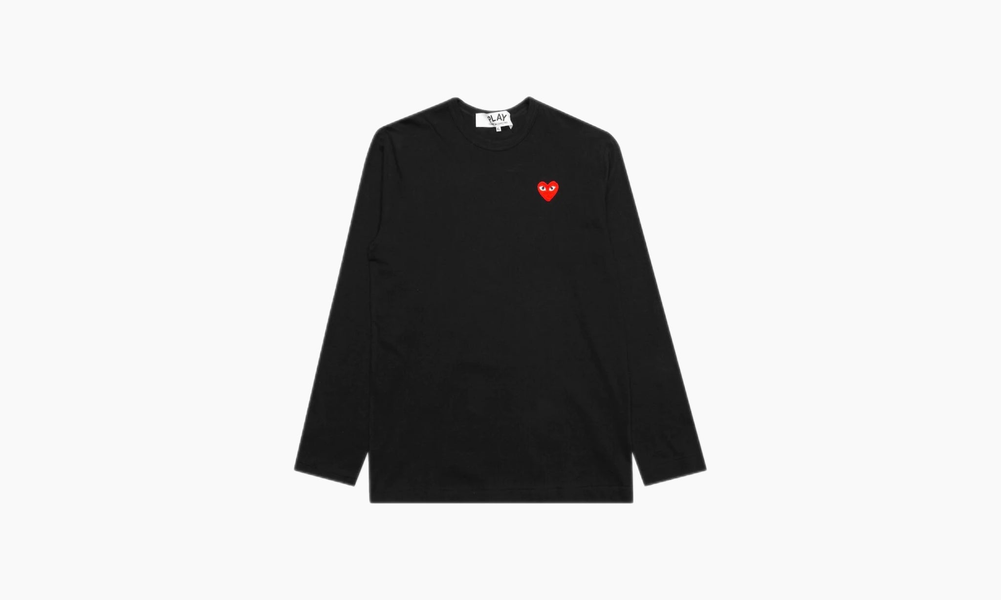 CDG Play Red Emblem L/S T-shirt “Black”