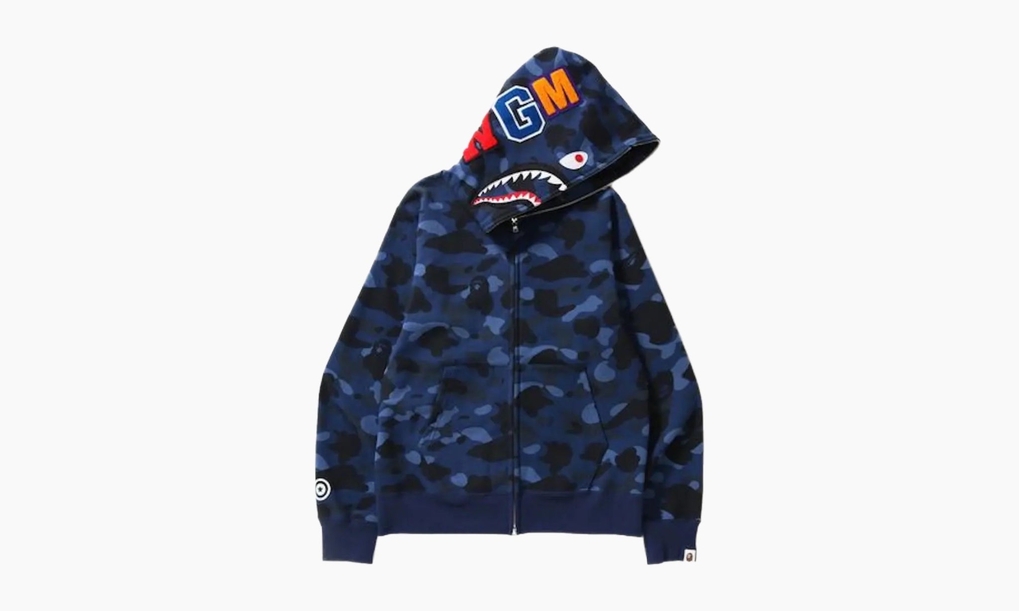 BAPE Color Camo Shark Full Zip Hoodie “Blue”