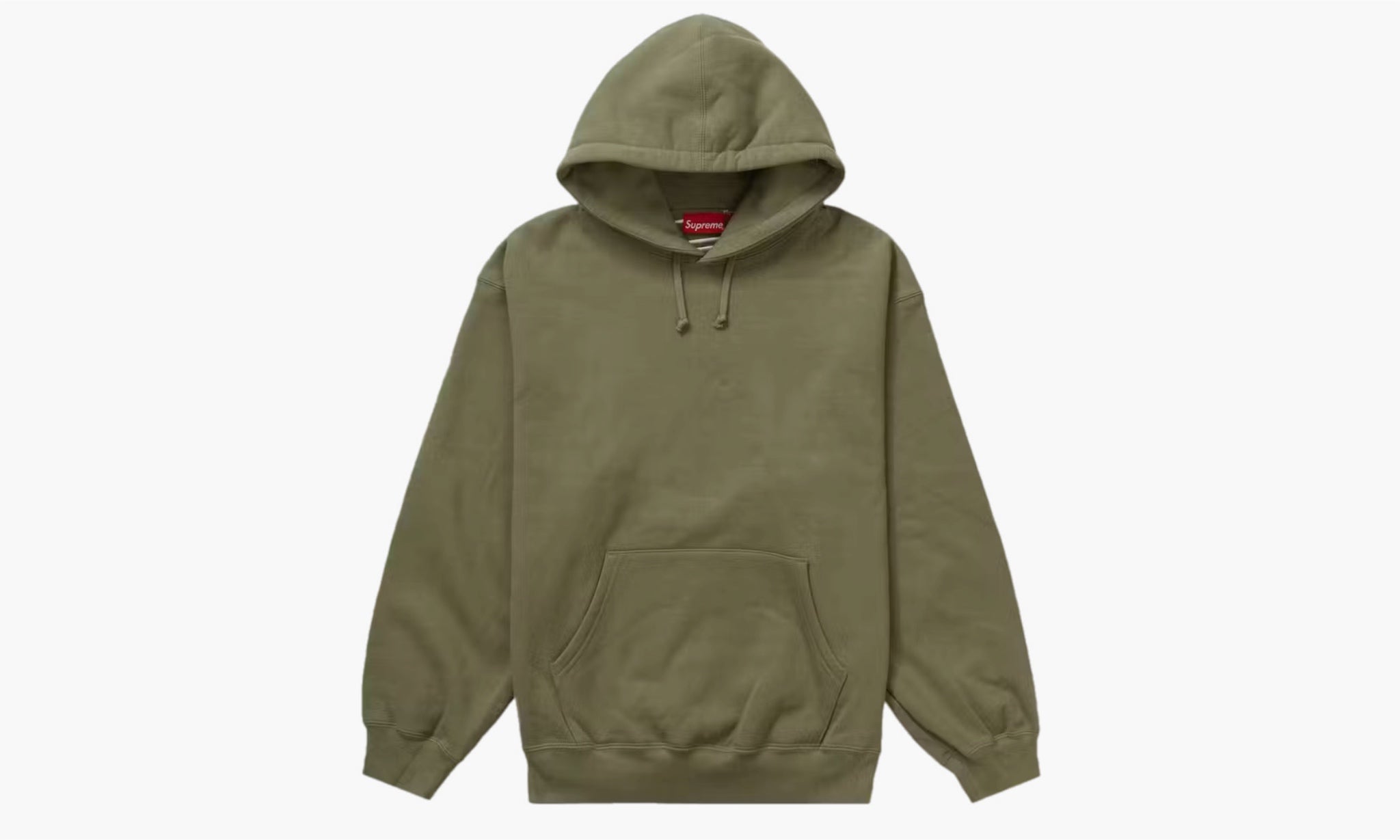 Supreme Satin Appliqué Hooded Sweatshirt FW23 “Light Olive”