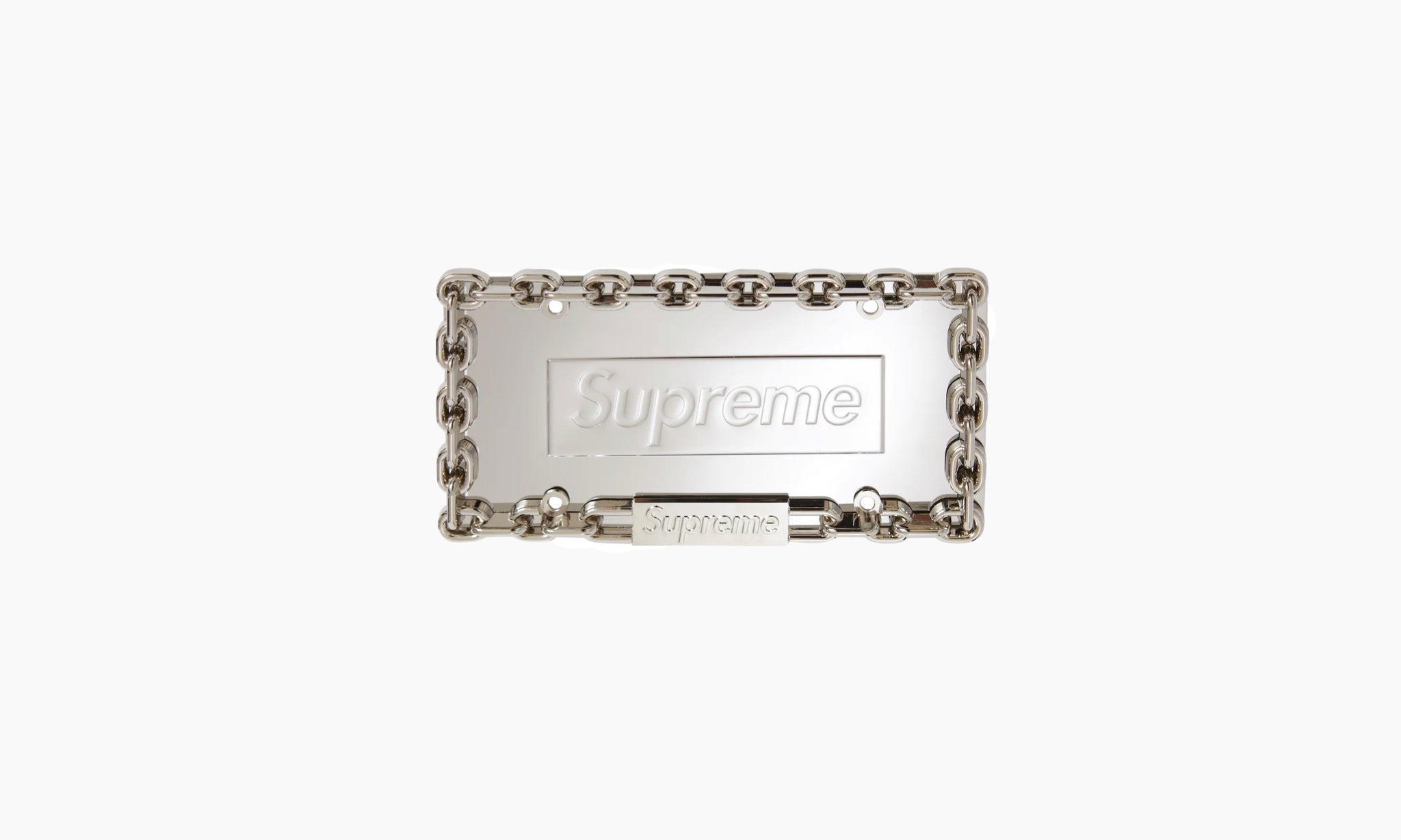 Supreme Chain License Plate Frame “Silver”