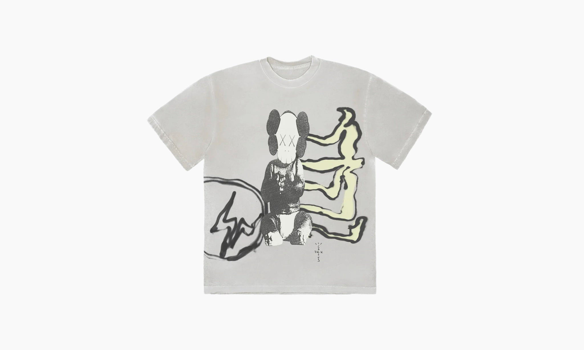 Travis Scott Cactus Jack + Kaws For Fragment Tee “Aged Yellow”