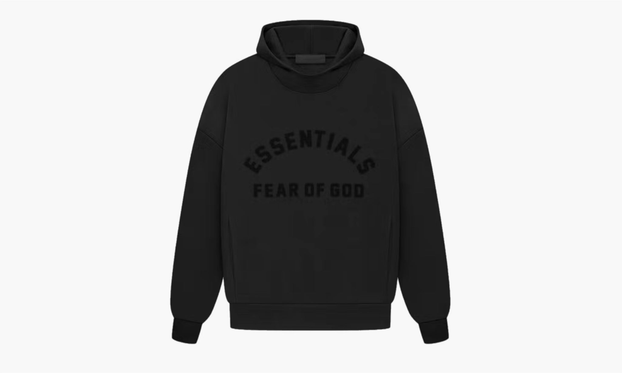 Essentials Arch Logo Hoodie “Jet Black” SS23