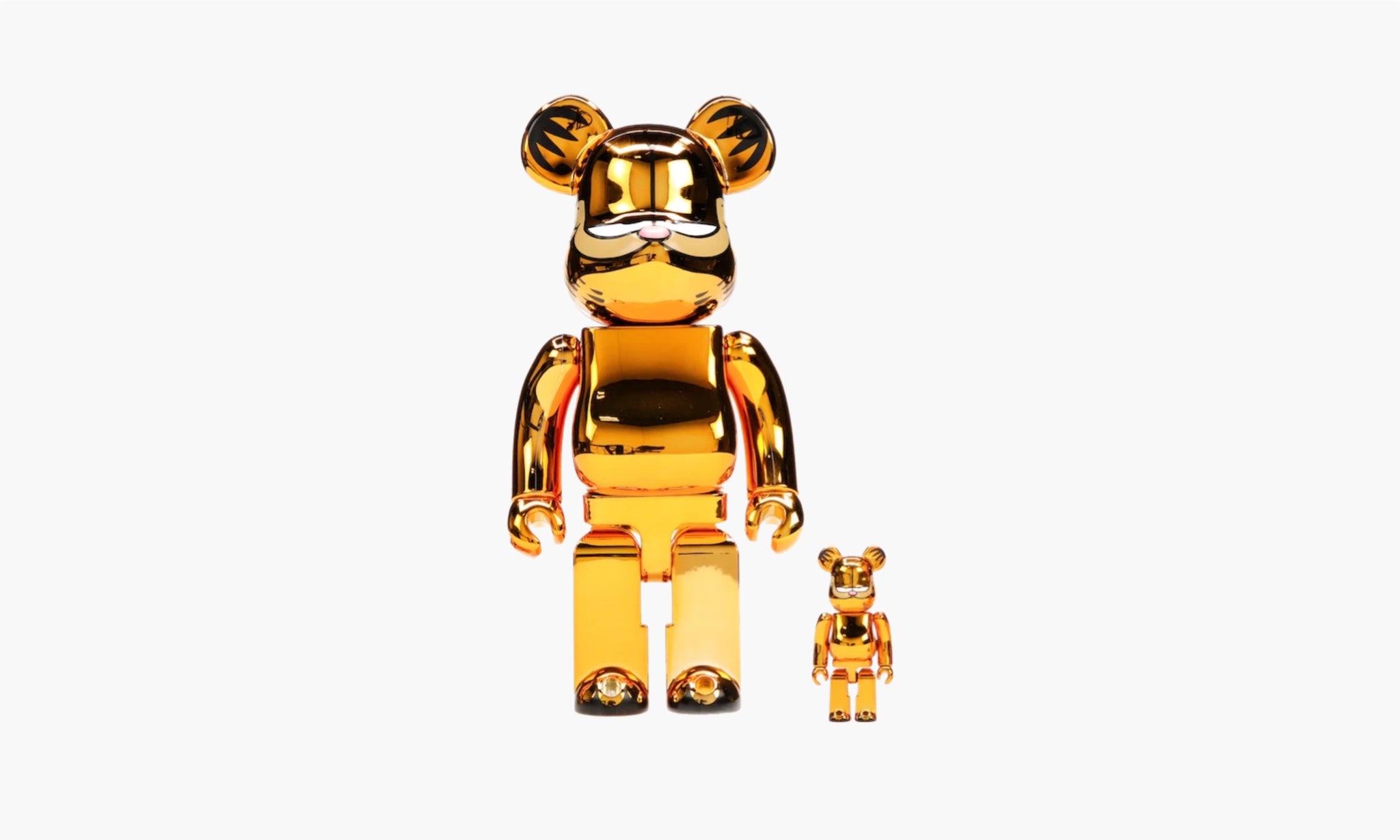 Bearbrick “Garfield 100% & 400% Set Gold Chrome Ver.”