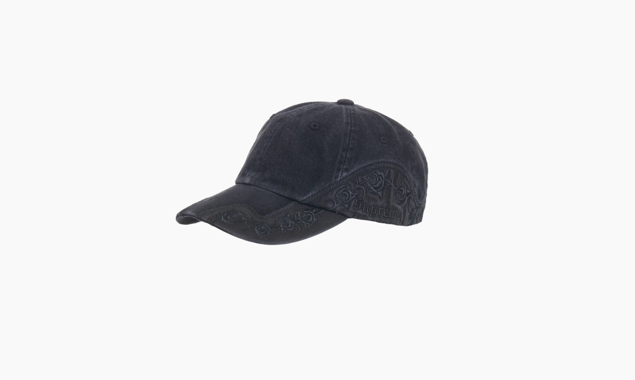 Supreme Roses 6-Panel “Washed Black”