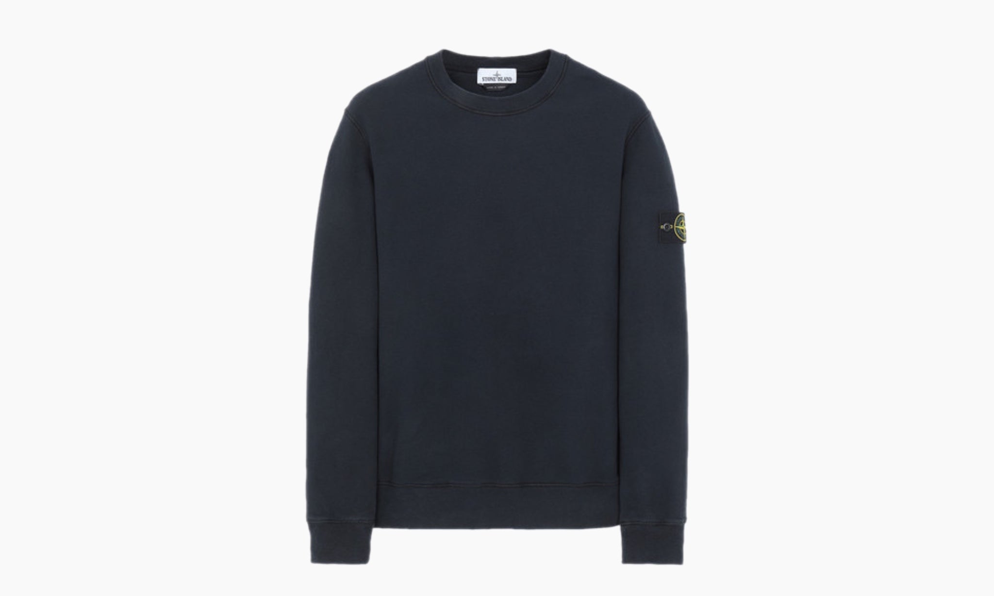 Stone Island Brushed Cotton Fleece Crewneck Sweater “Blue”