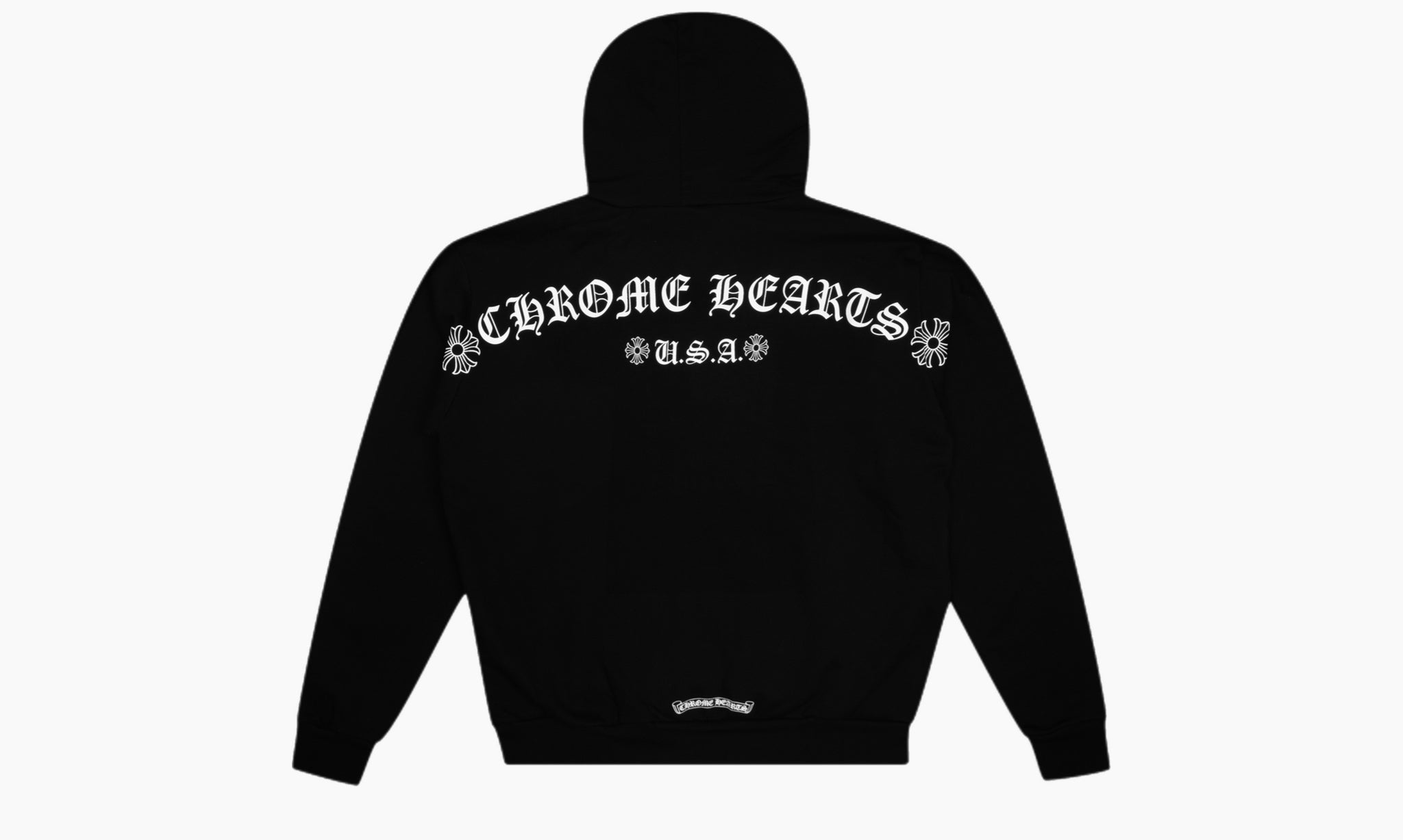 Chrome Hearts T Logo USA Shoulder Hoodie “Black”