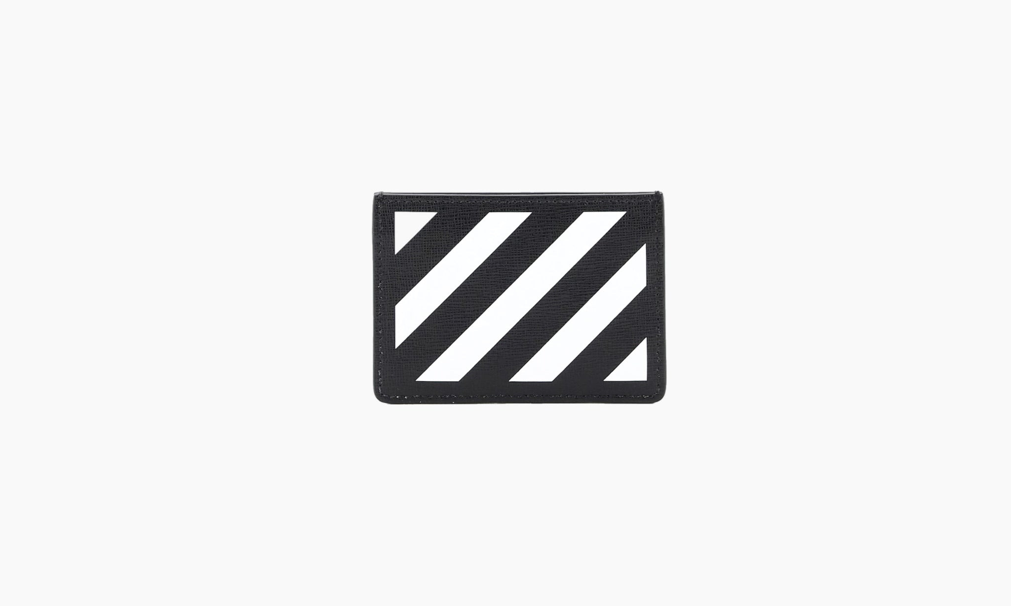 Off-White Diag Print (2 Card Slot) Card Holder “Black”