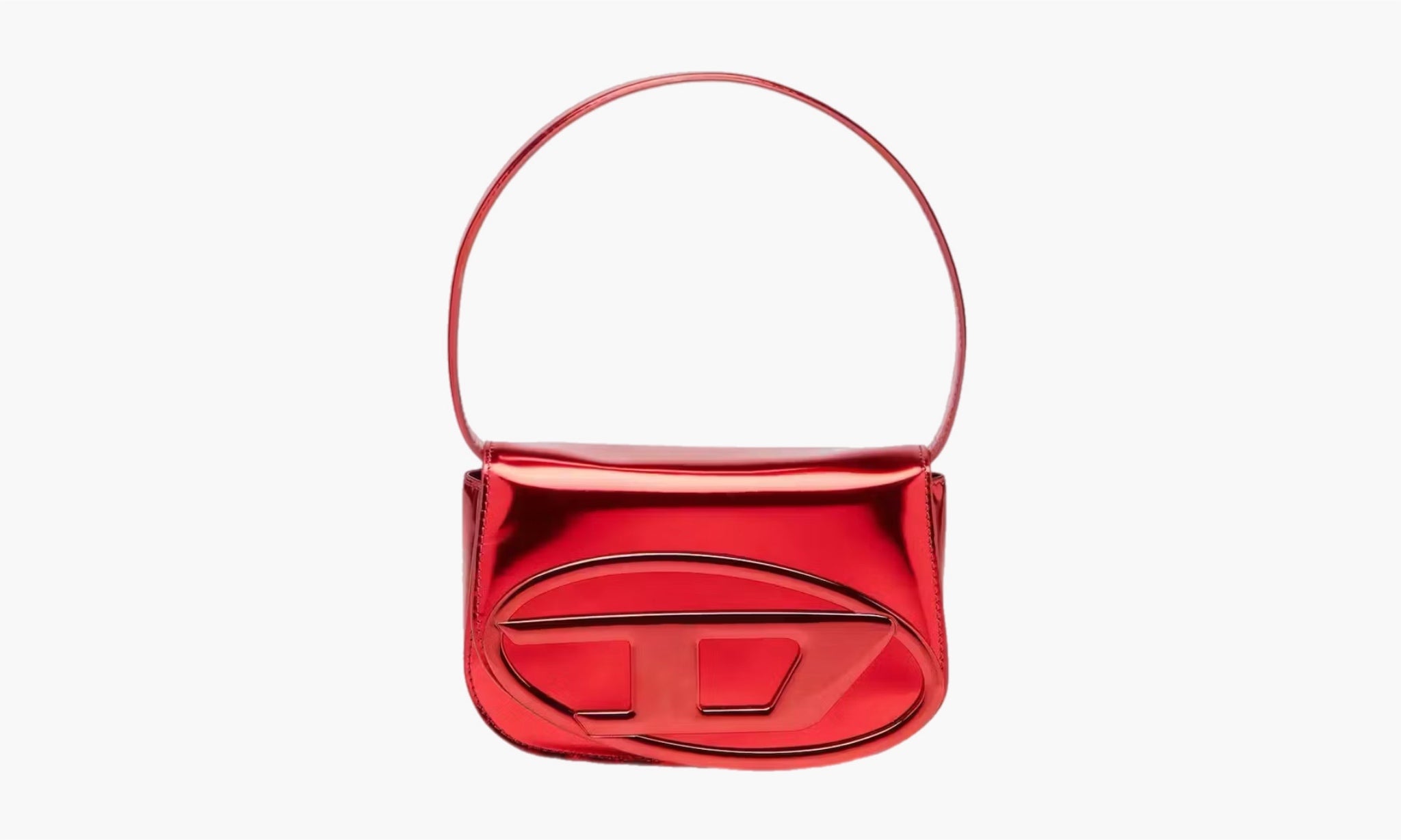 Diesel 1DR Shoulder Bag Mirrored Leather “Red”