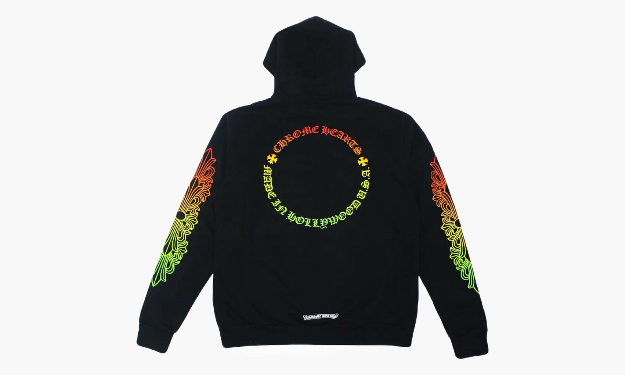 Chrome Hearts Floral Sleeve Gradient Made In Hollywood Hoodie “Black / Gradient”