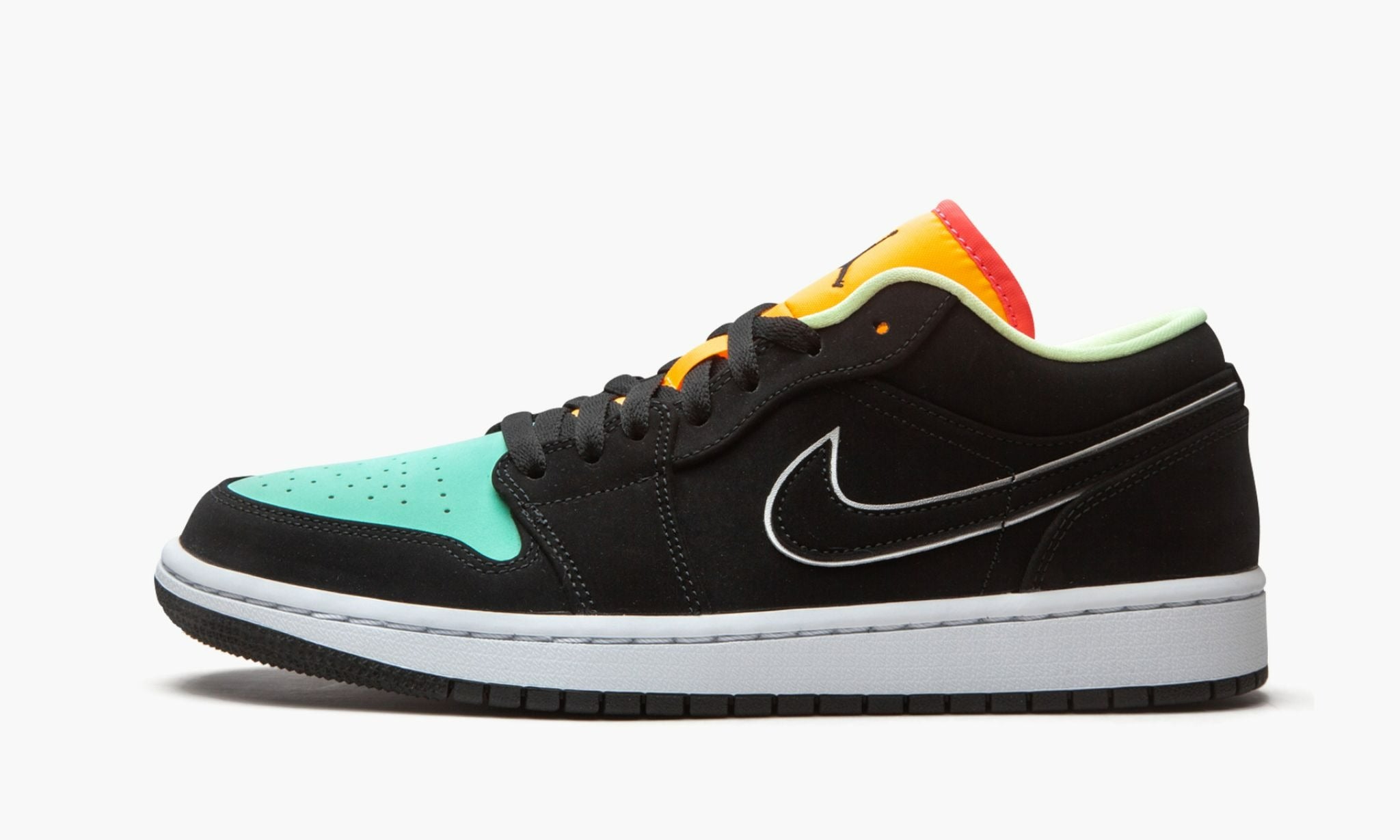 Jordan 1 Low “Black Aurora Green Laser Orange”